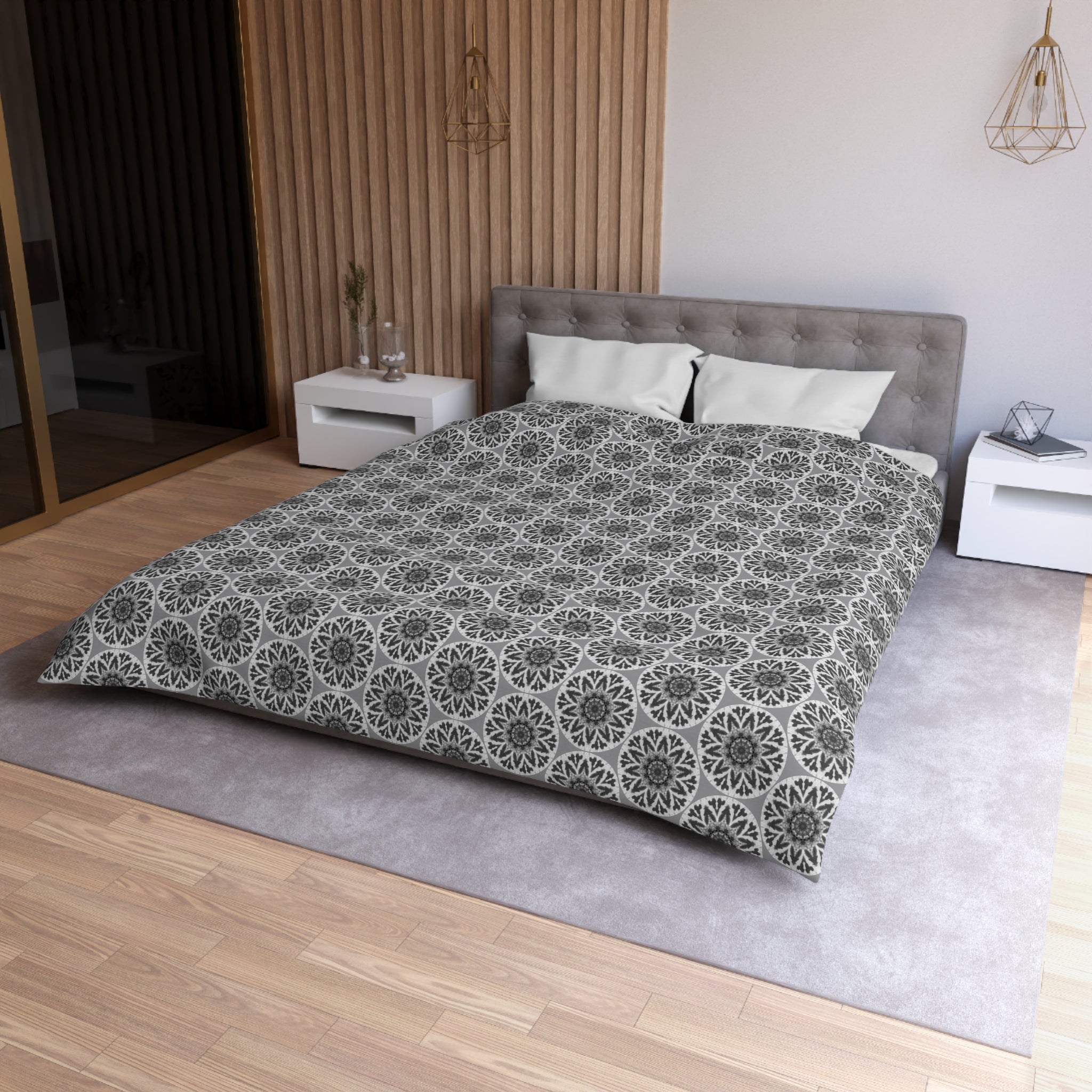 "GETA" Cymatic Duvet Cover (Grey) - Housewarming