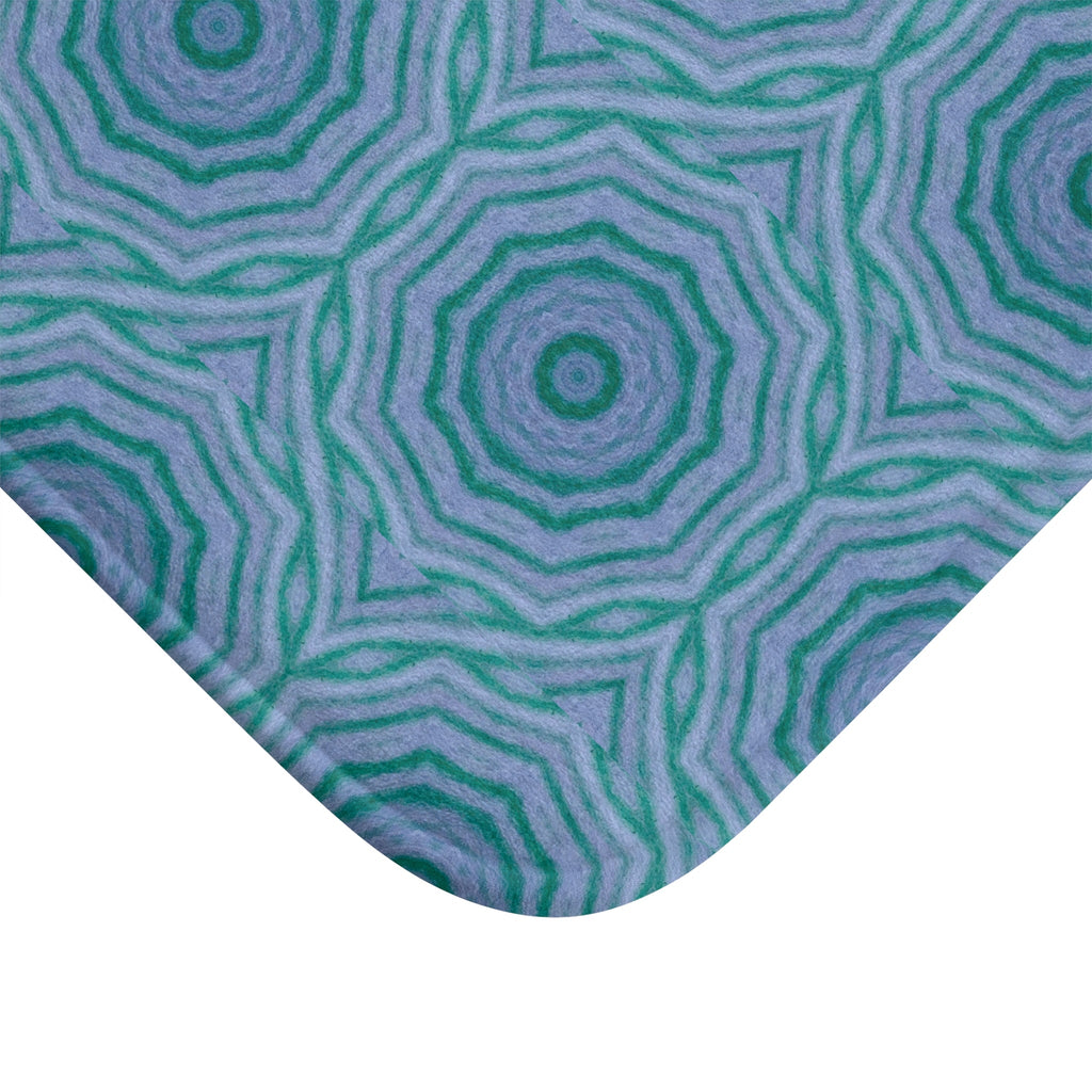 "GR33N3RY" Cymatic Print Bath Mat