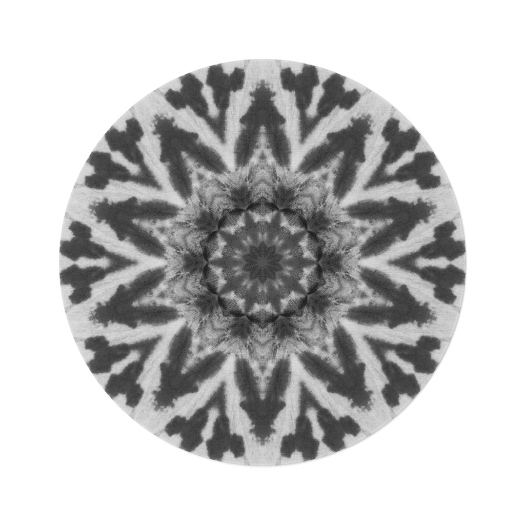 “GETA” Cymatic Round Rug (Noir)