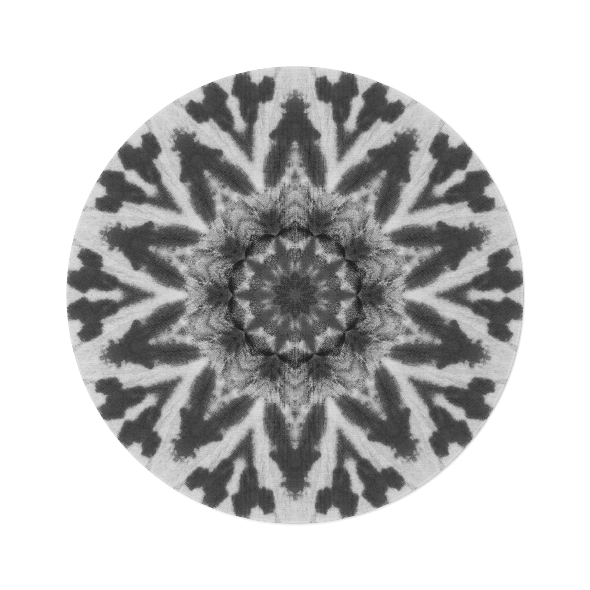 “GETA” Cymatic Round Rug (Noir)