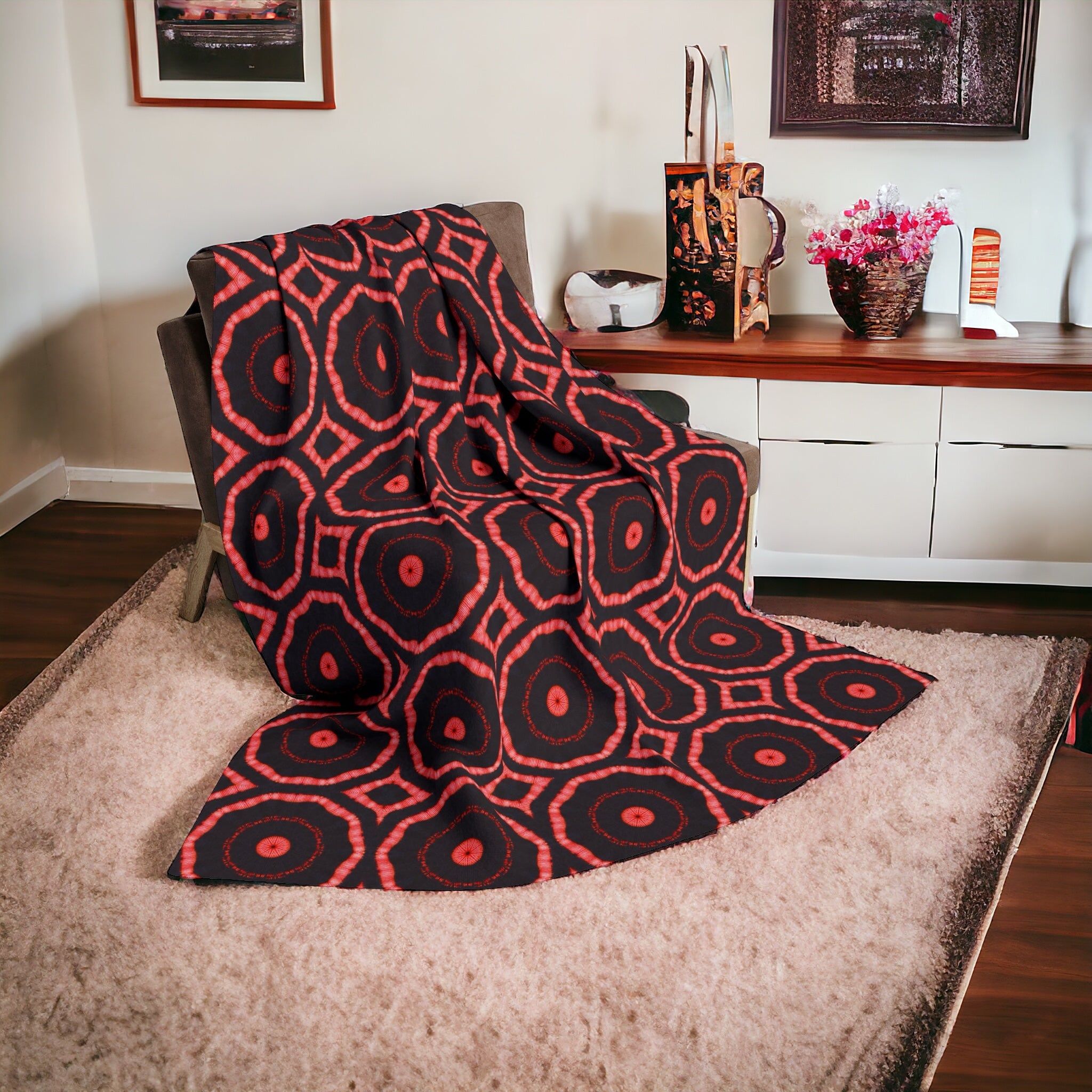 “396” Cymatic AOP Arctic Fleece Blanket