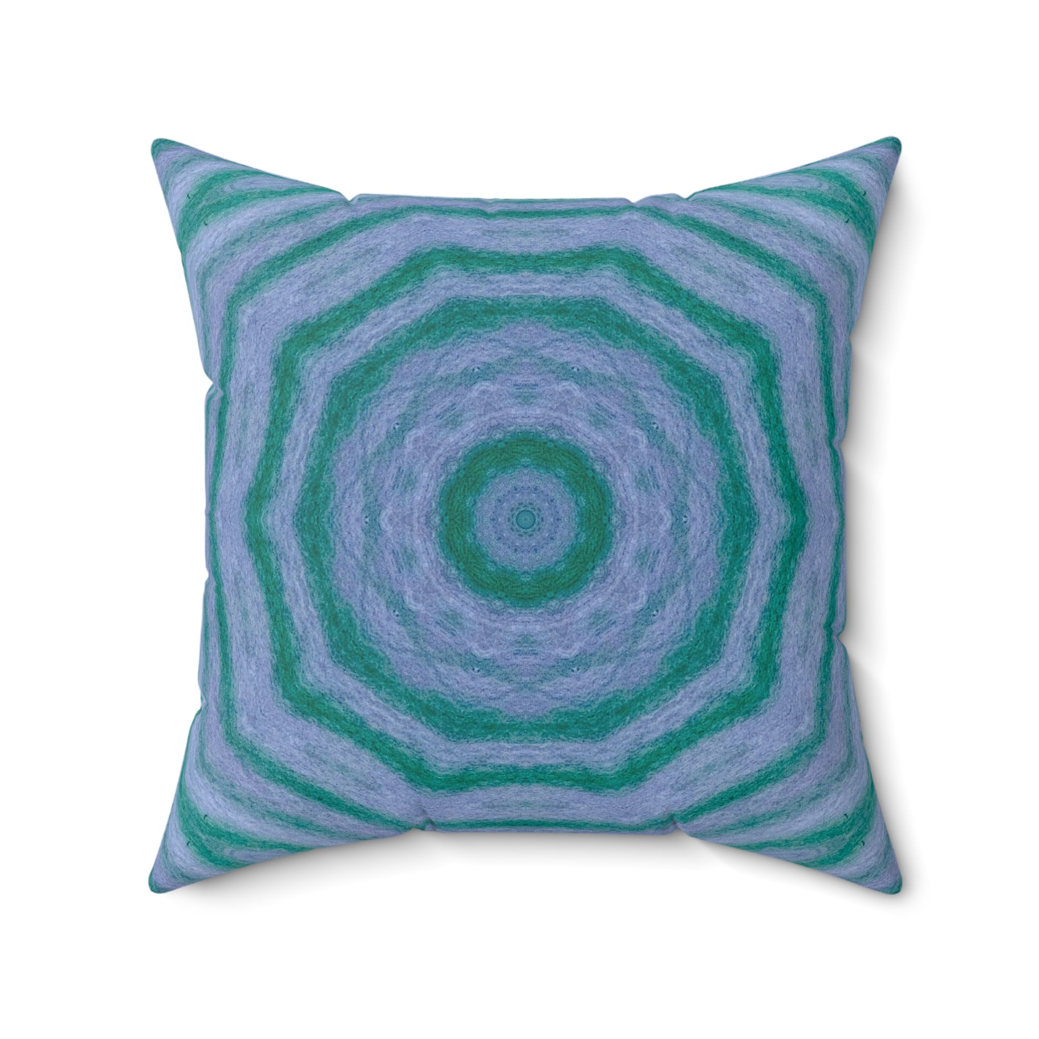 "GR33N3RY" Cymatic Print Square Cushion