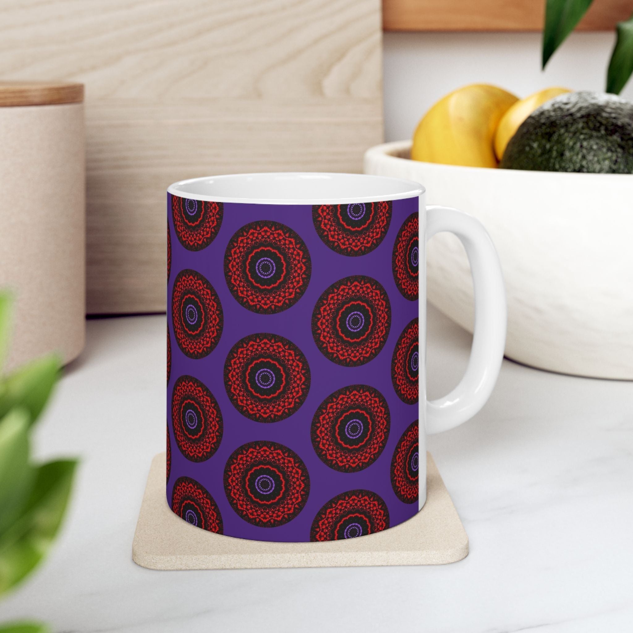 “VESI” Cymatic AOP Ceramic Mug (Purple)