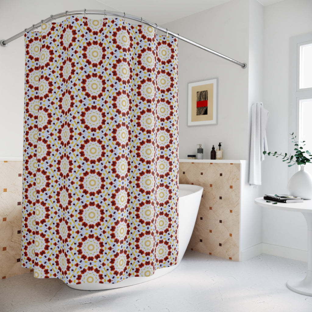 "MOSAIC" Cymatic Print Shower Curtains