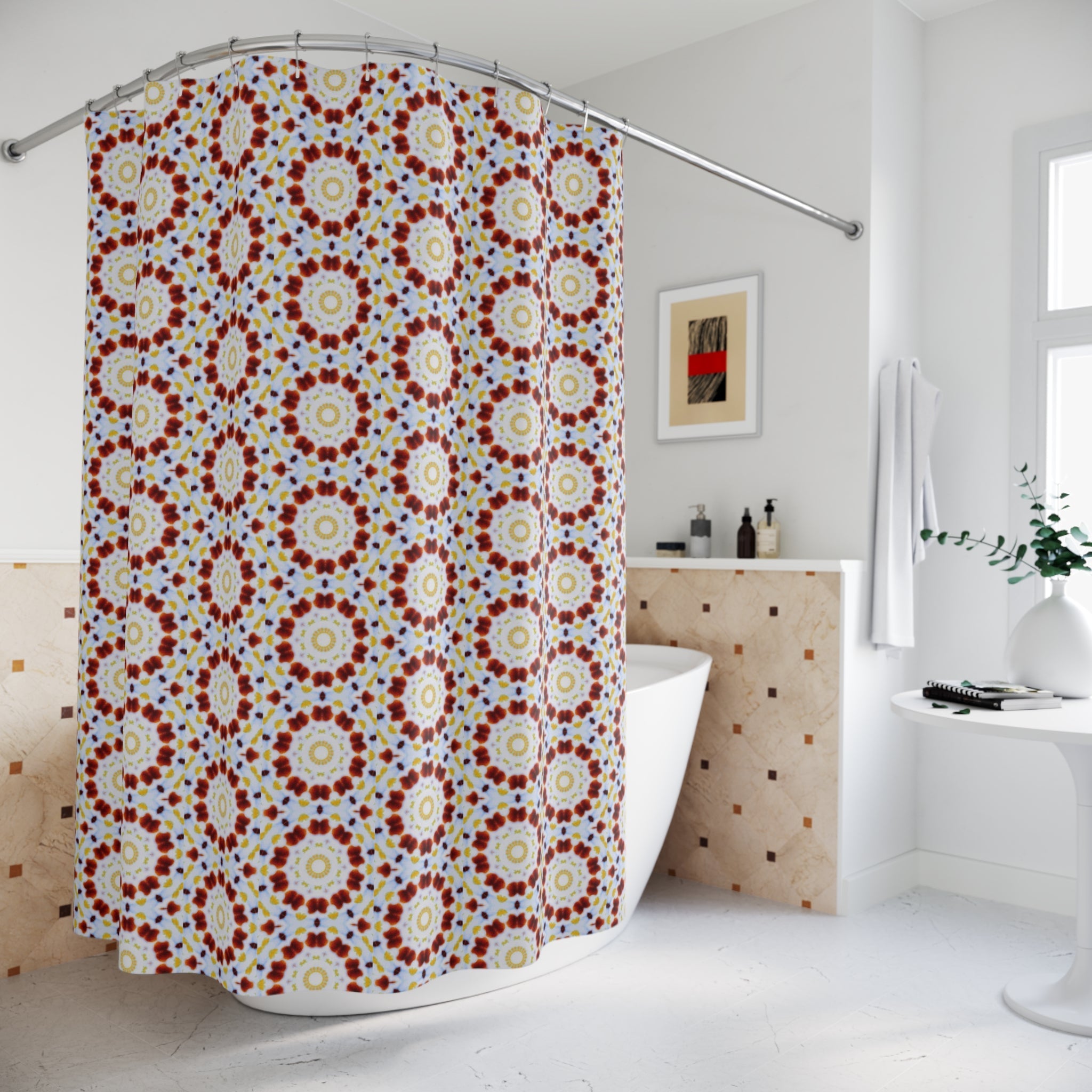 "MOSAIC" Cymatic Print Shower Curtains