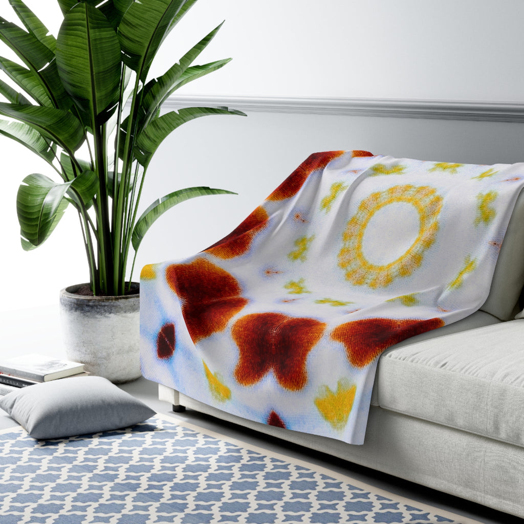 "MOSAiC" Cymatic Sherpa Fleece Blanket