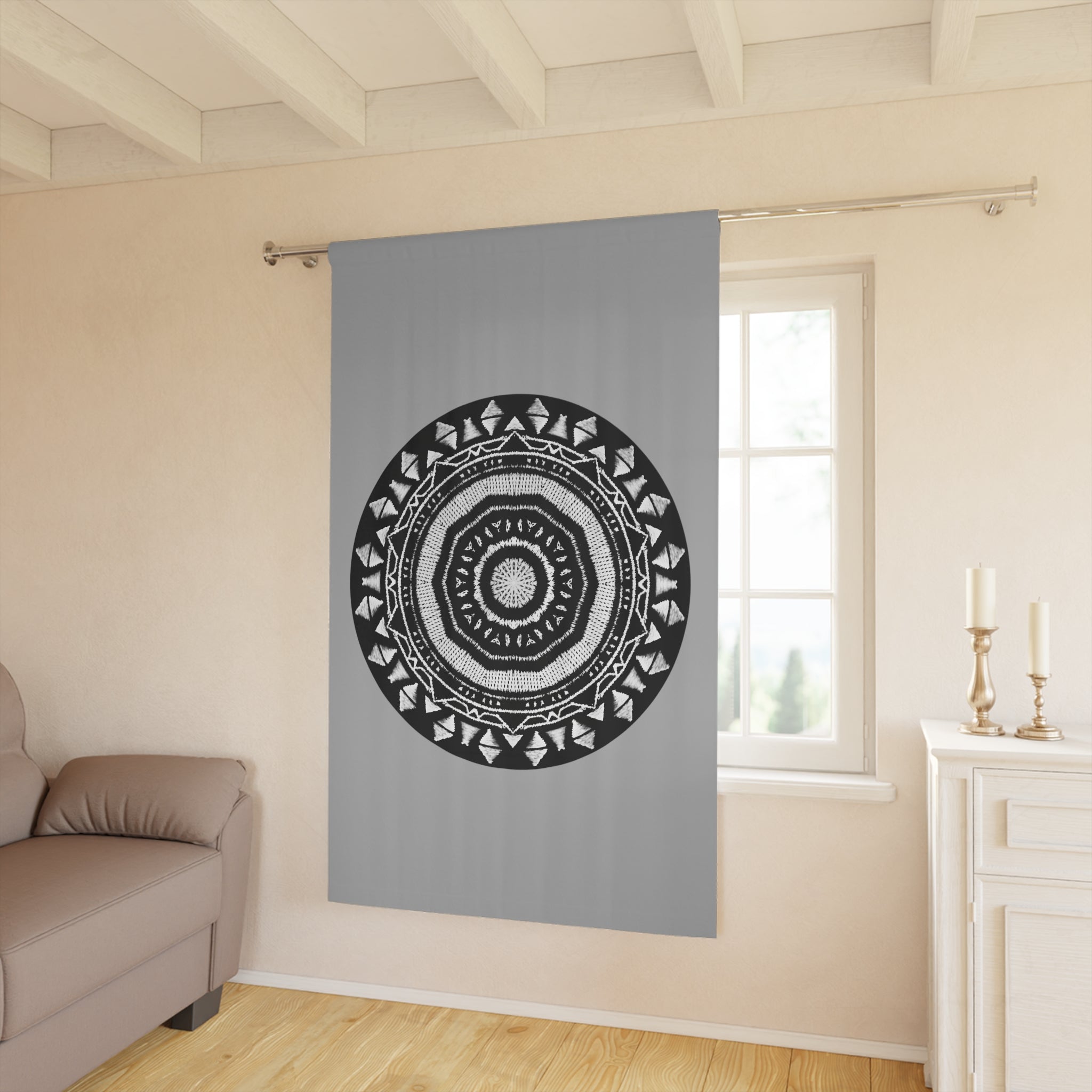 "MAYA" Cymatic Print Window Curtain