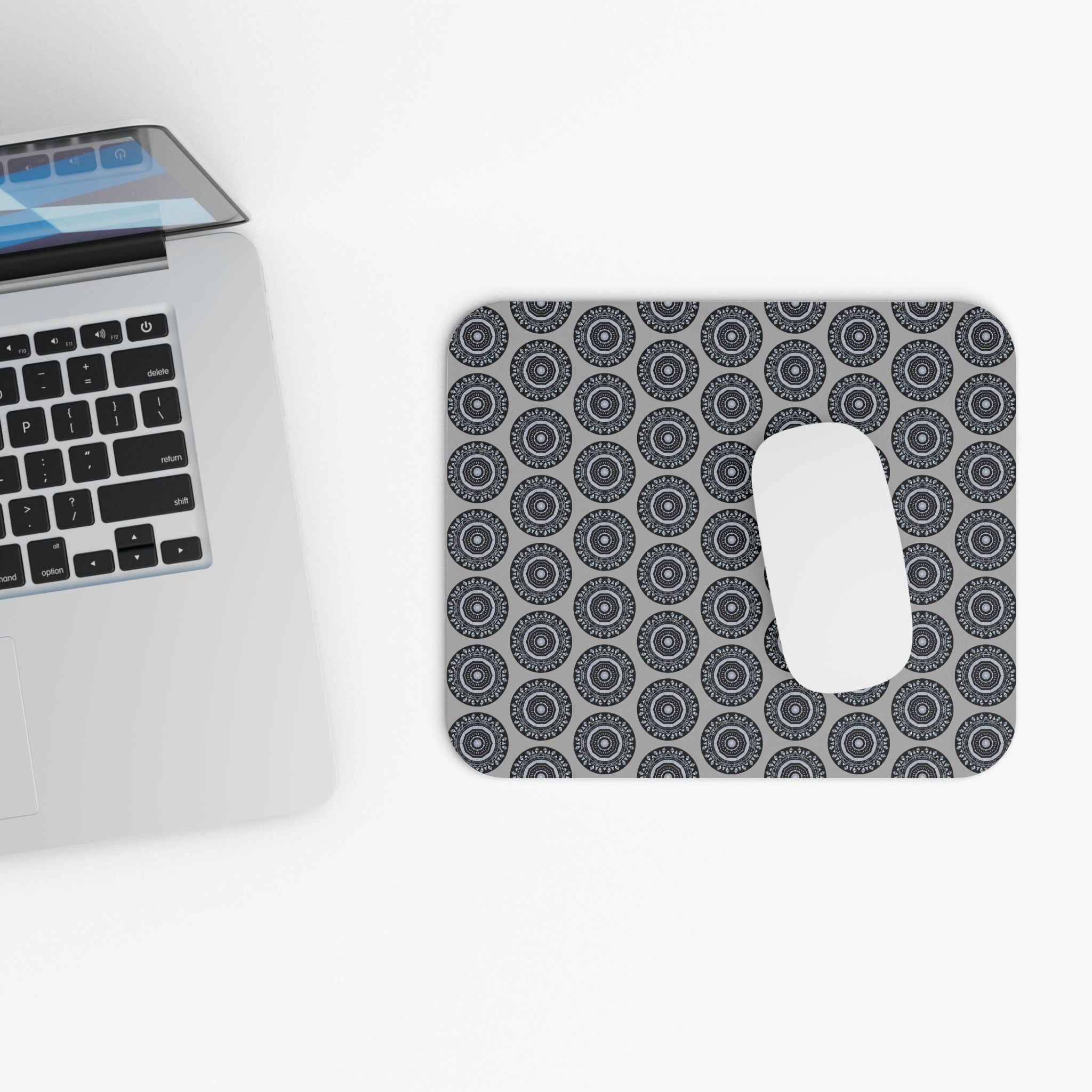 “MAYA” Rectangular Mouse Pad (Light Grey)