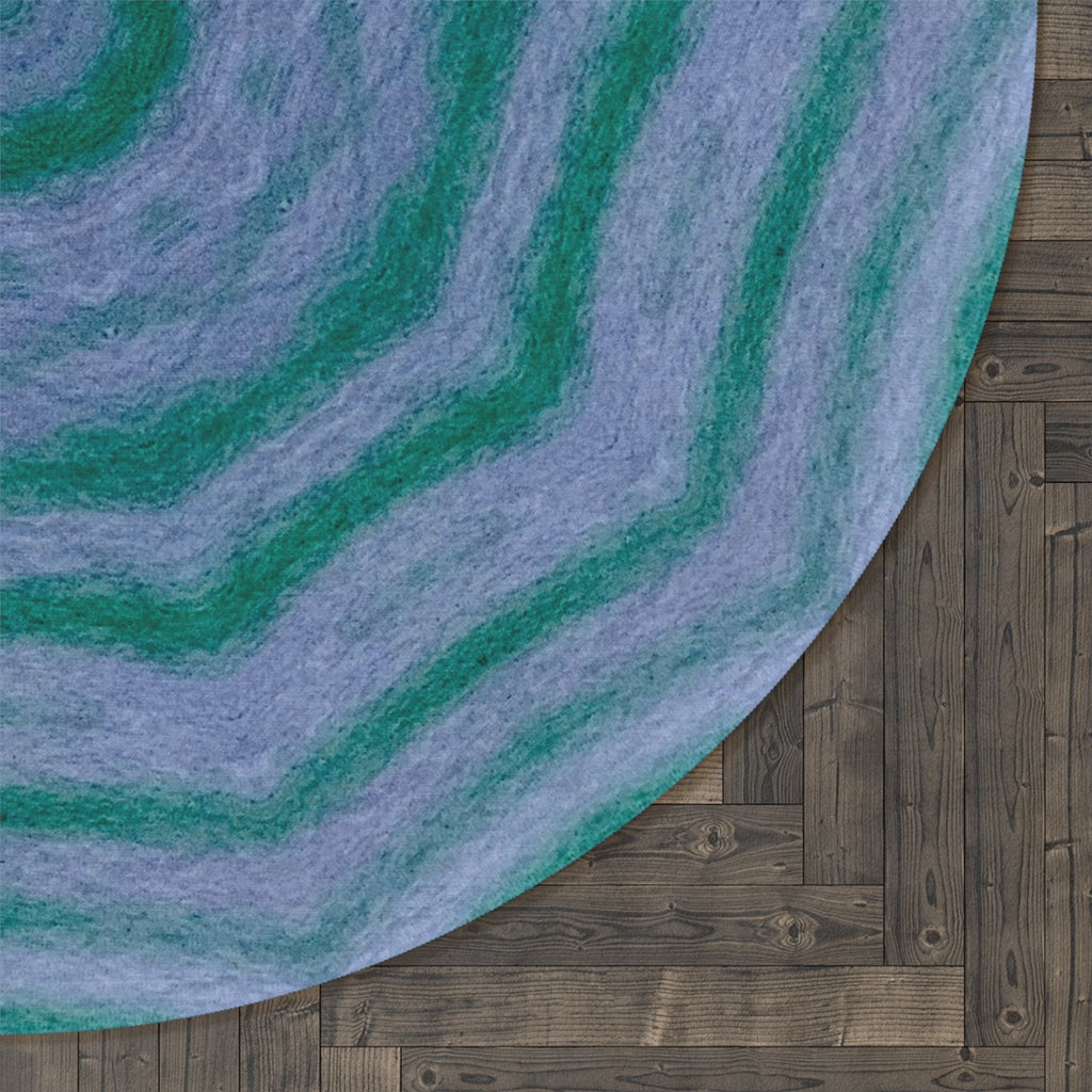 "GR33N3RY" Cymatic Round Rug