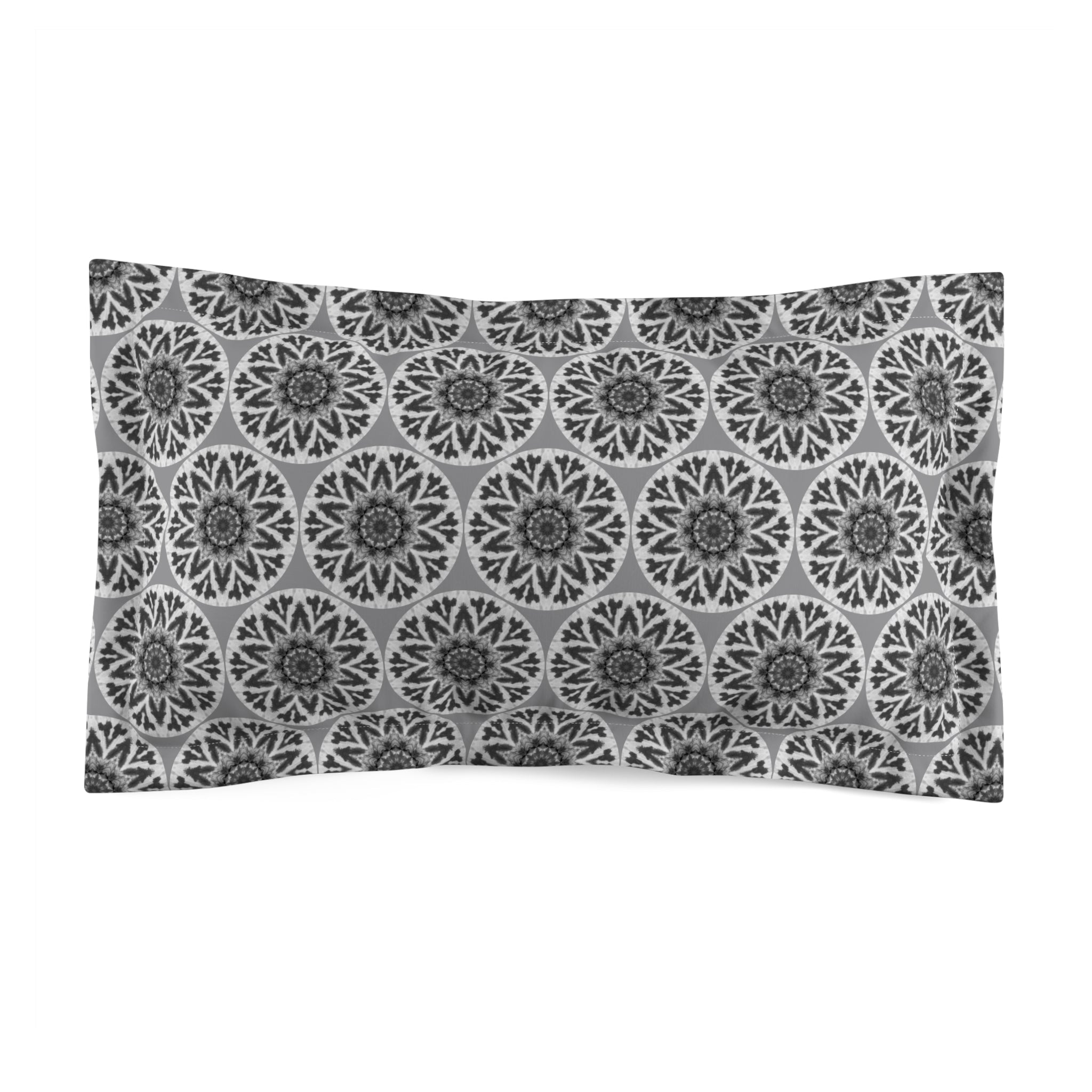 "GETA" Cymatic AOP Pillow Sham (Grey) - Cosy Bedding