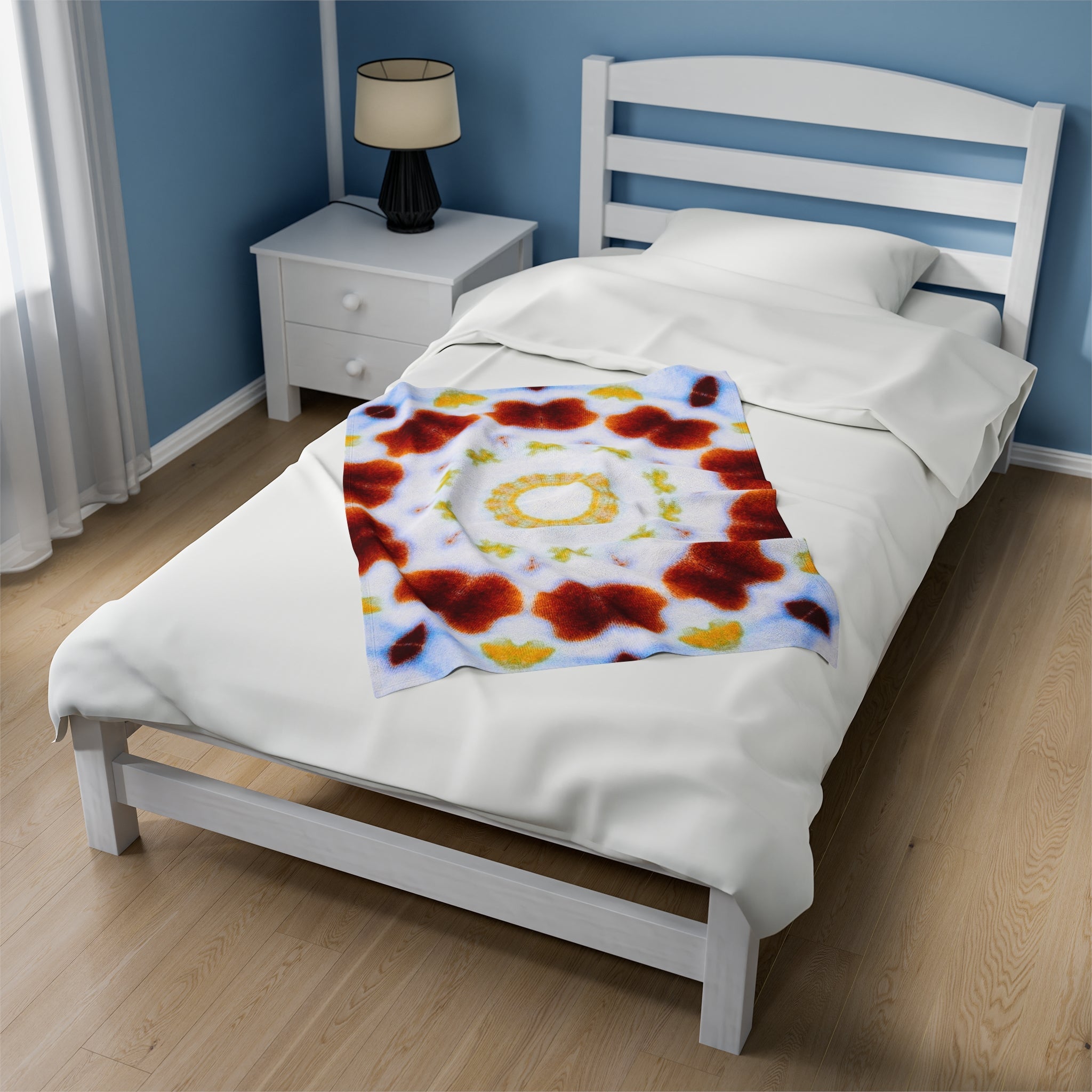 “MOSAIC” Cymatic Print Velveteen Blanket