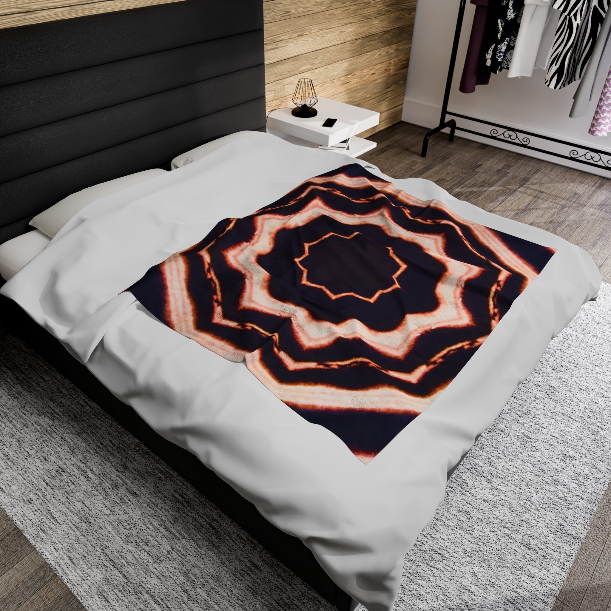 “VOiD” Cymatic Print Velveteen Blanket