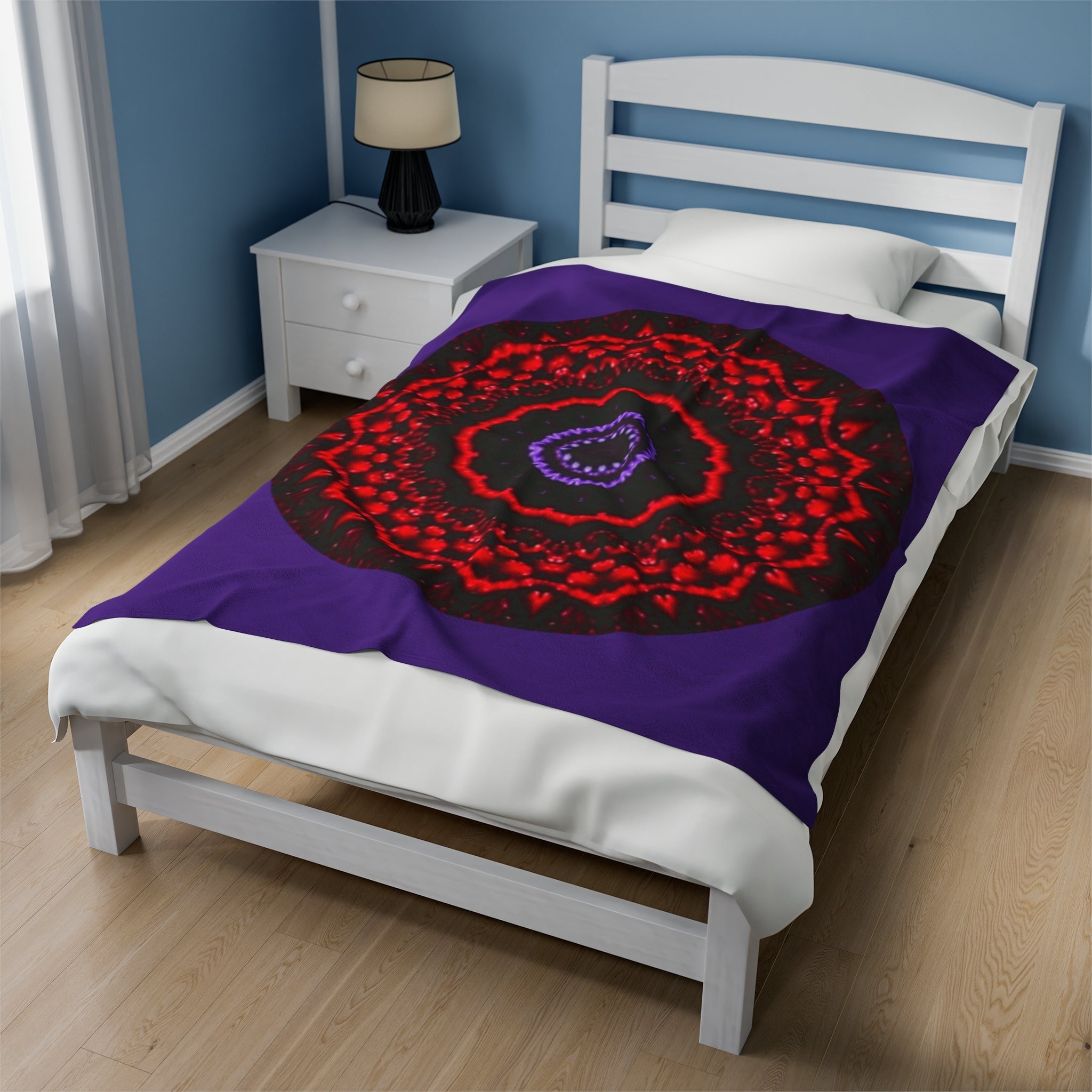 “VESI-2” Cymatic Velveteen Blanket (Purple)