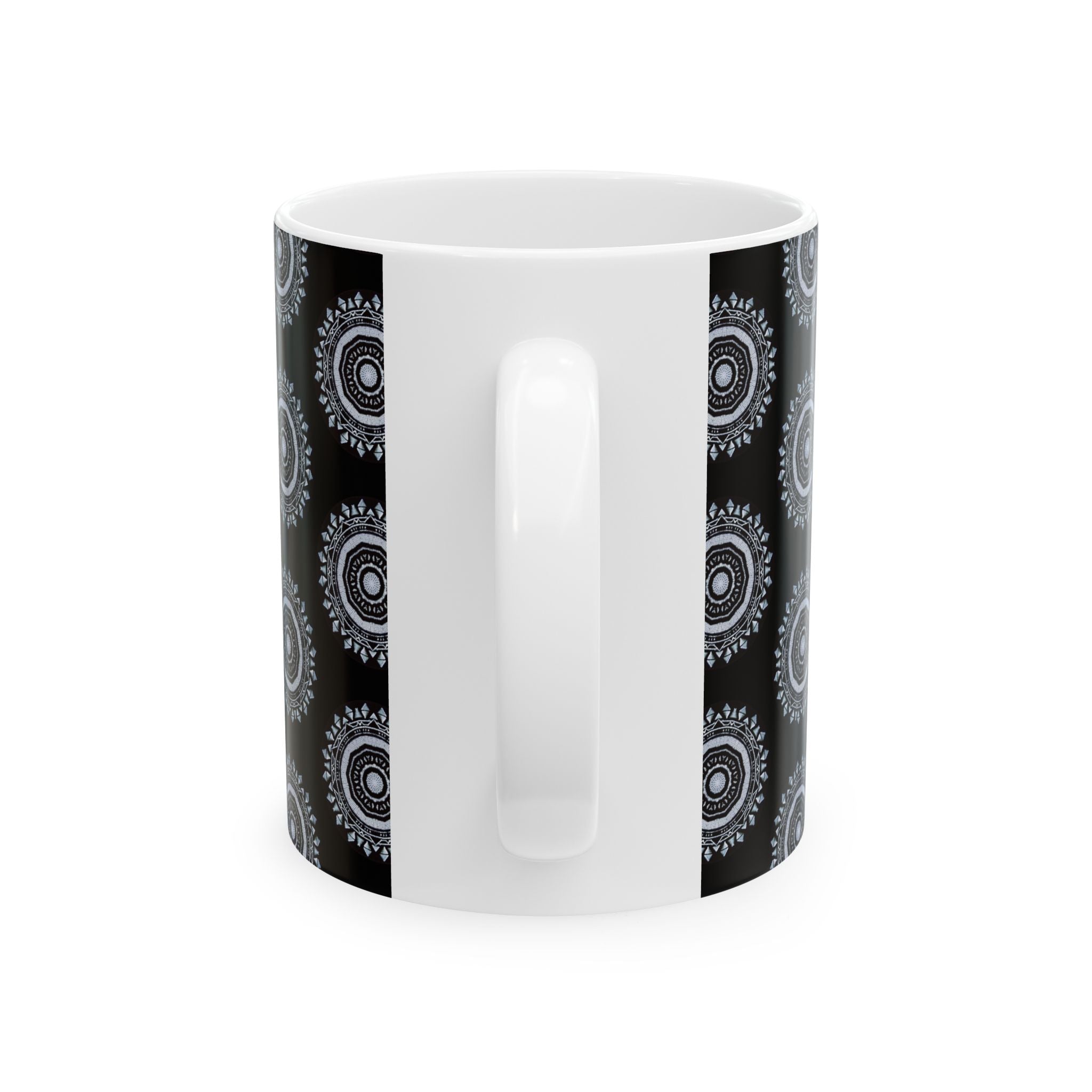 “MAYA” Cymatic AOP Ceramic Mug (Black)
