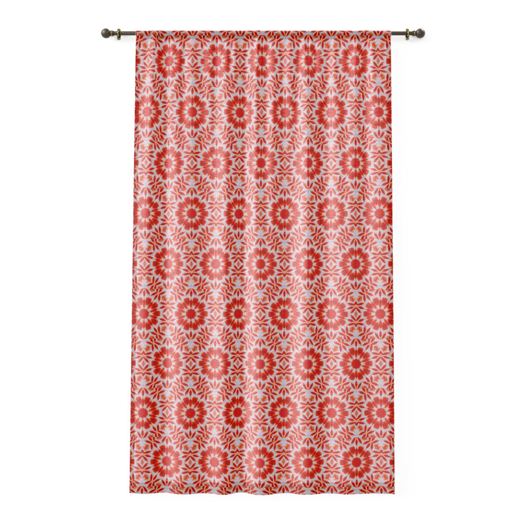 "SACRAL" Cymatic Print Window Curtain - Vibrant Design for Home Decor