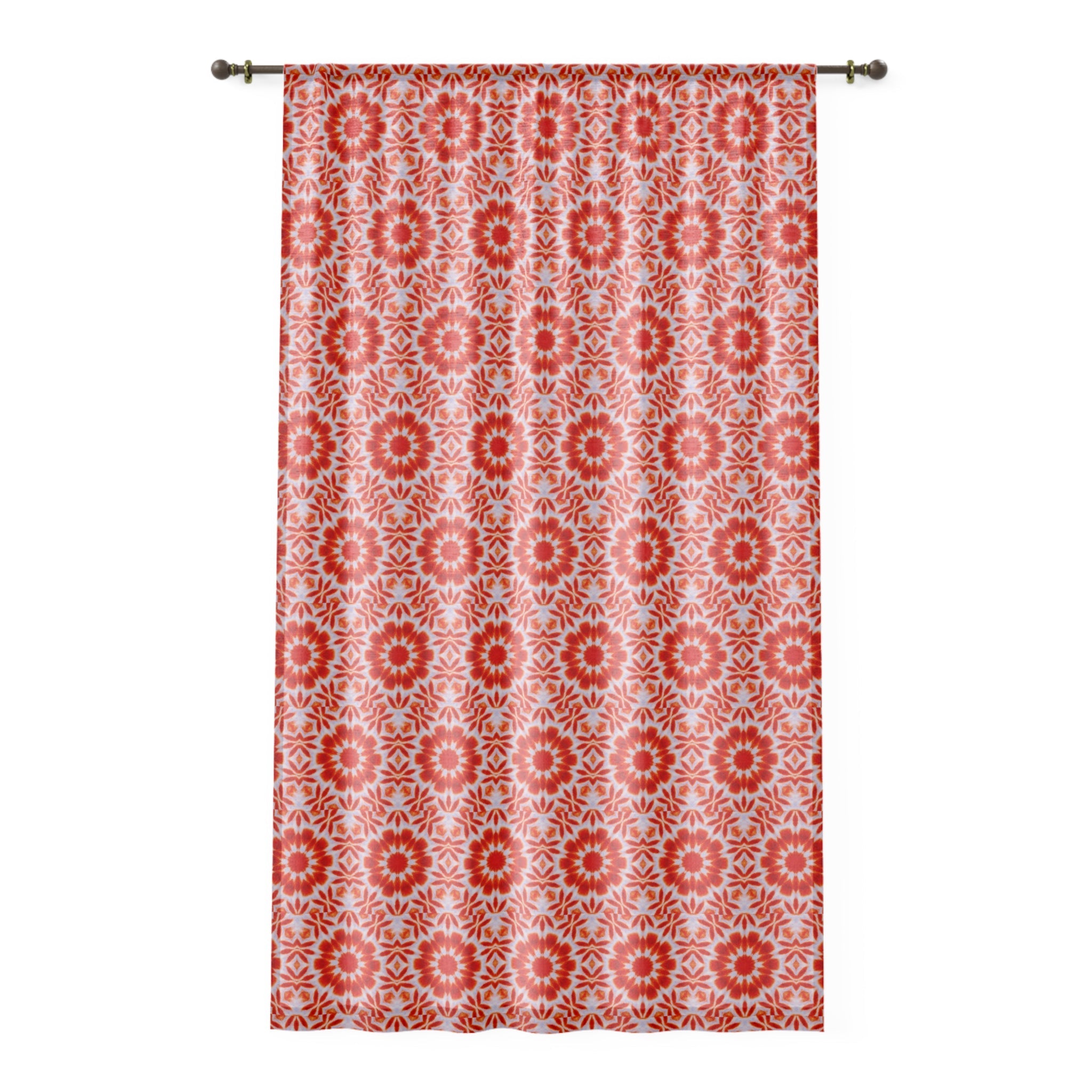 "SACRAL" Cymatic Print Window Curtain - Vibrant Design for Home Decor