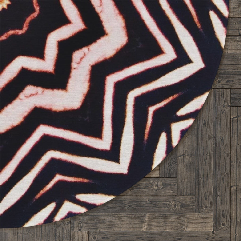 “A-BYSS” Cymatic Print Round Rug