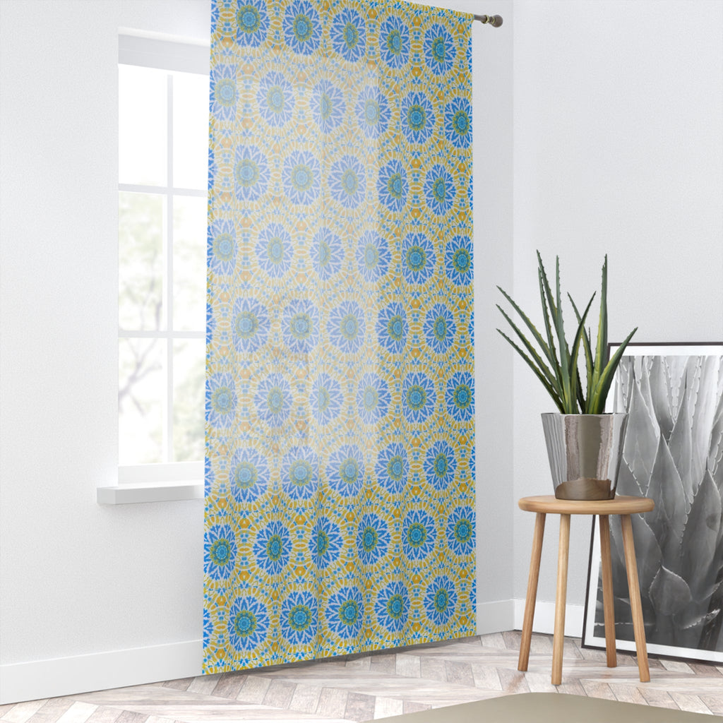"GETA" Cymatic Print Window Curtain