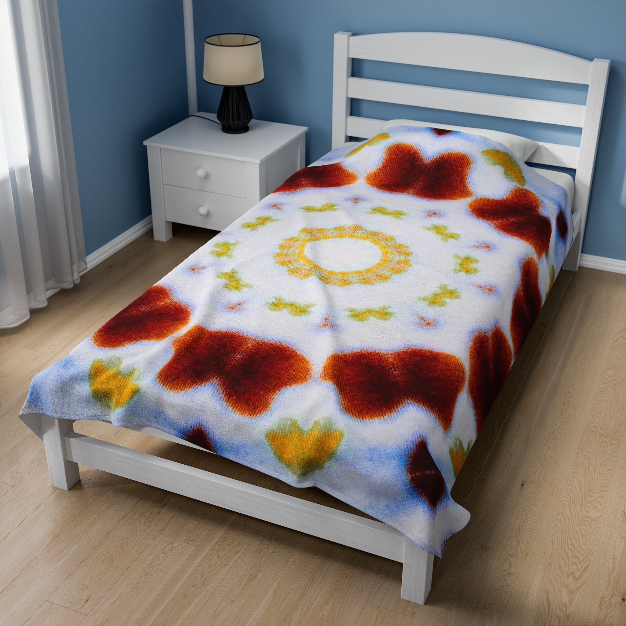 “MOSAIC” Cymatic Print Velveteen Blanket