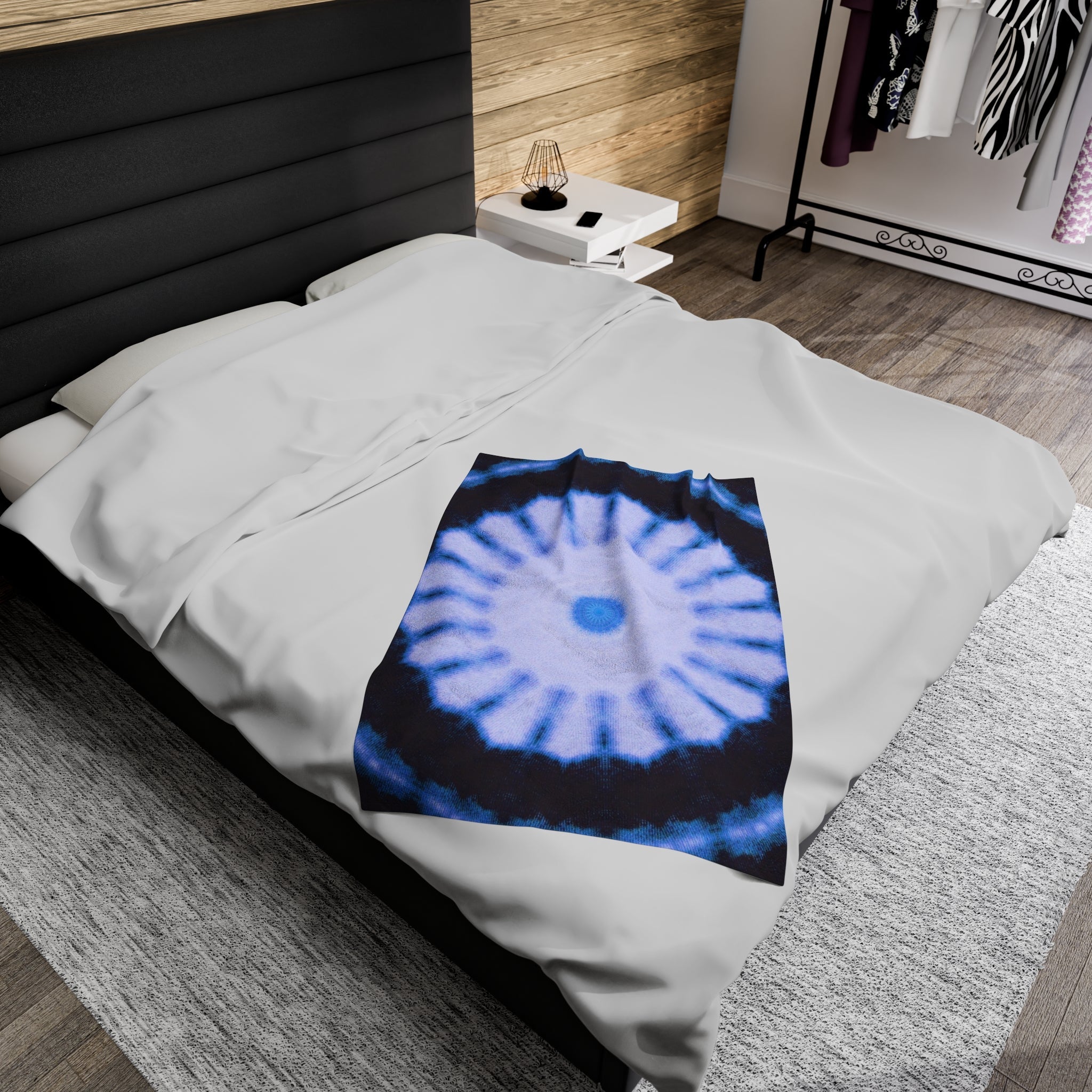 “SNWFLK-2” Cymatic Velveteen Blanket