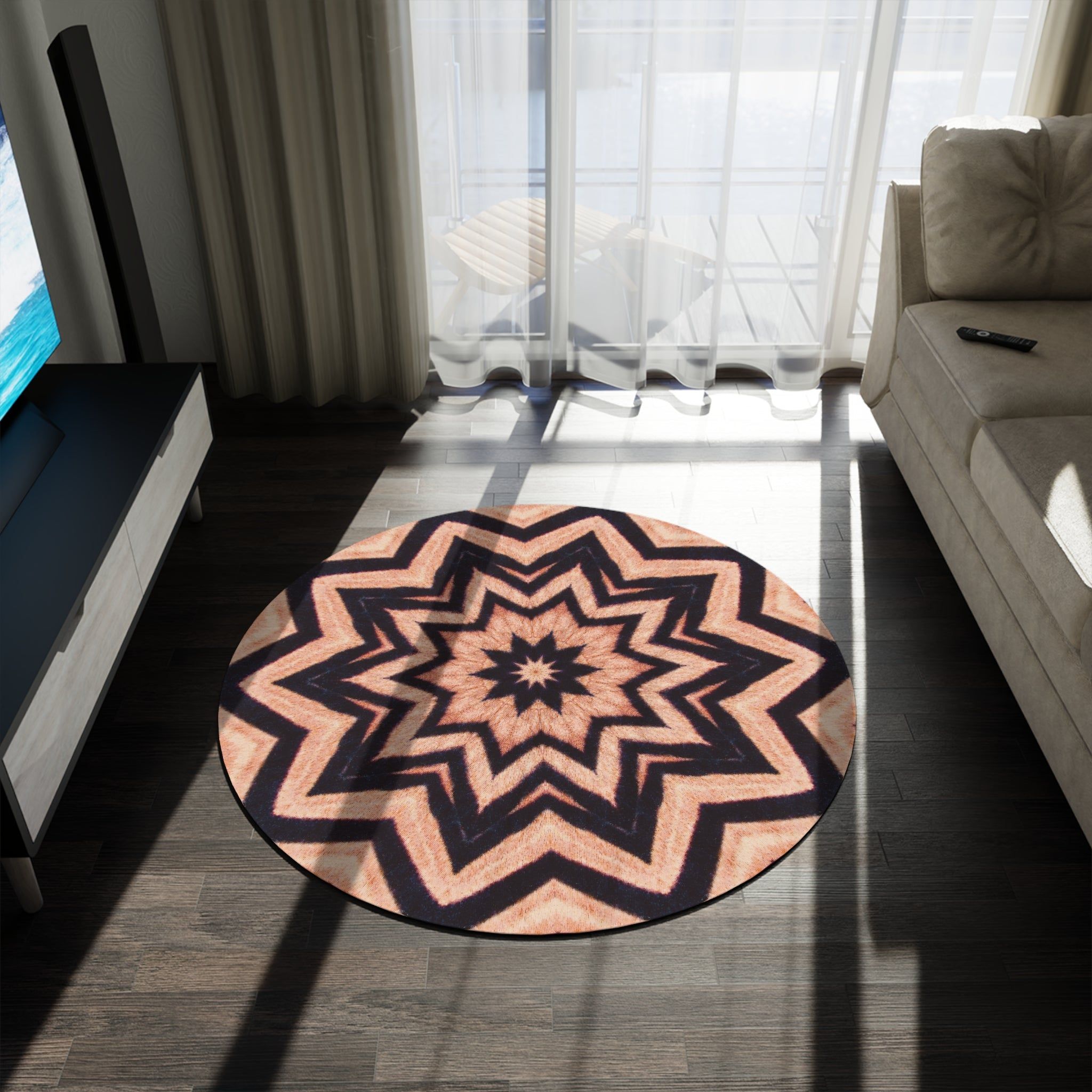 “FREQNCY” Cymatic Round Rug