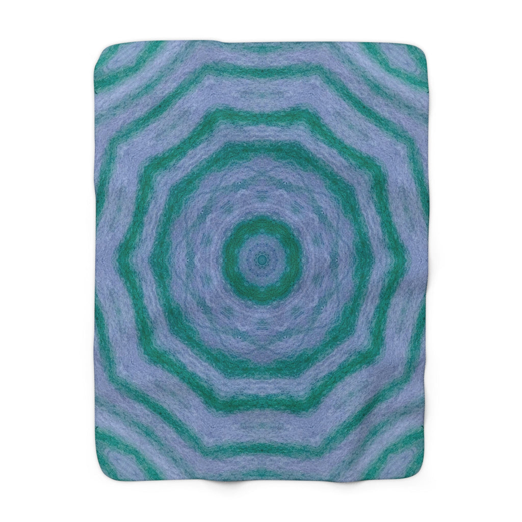 "GR33N3RY" Cymatic Sherpa Fleece Blanket