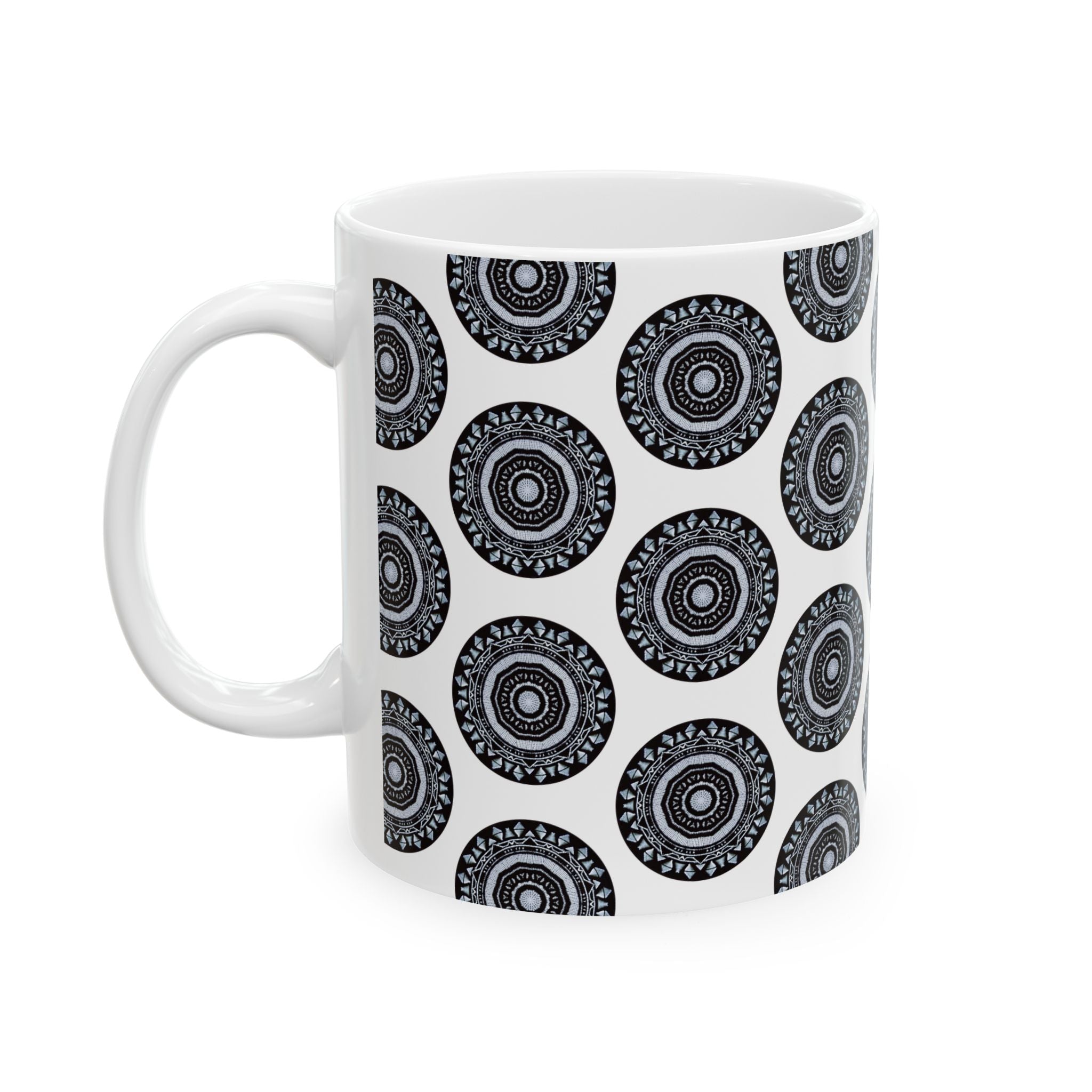 “MAYA” Cymatic AOP Ceramic Mug (White)