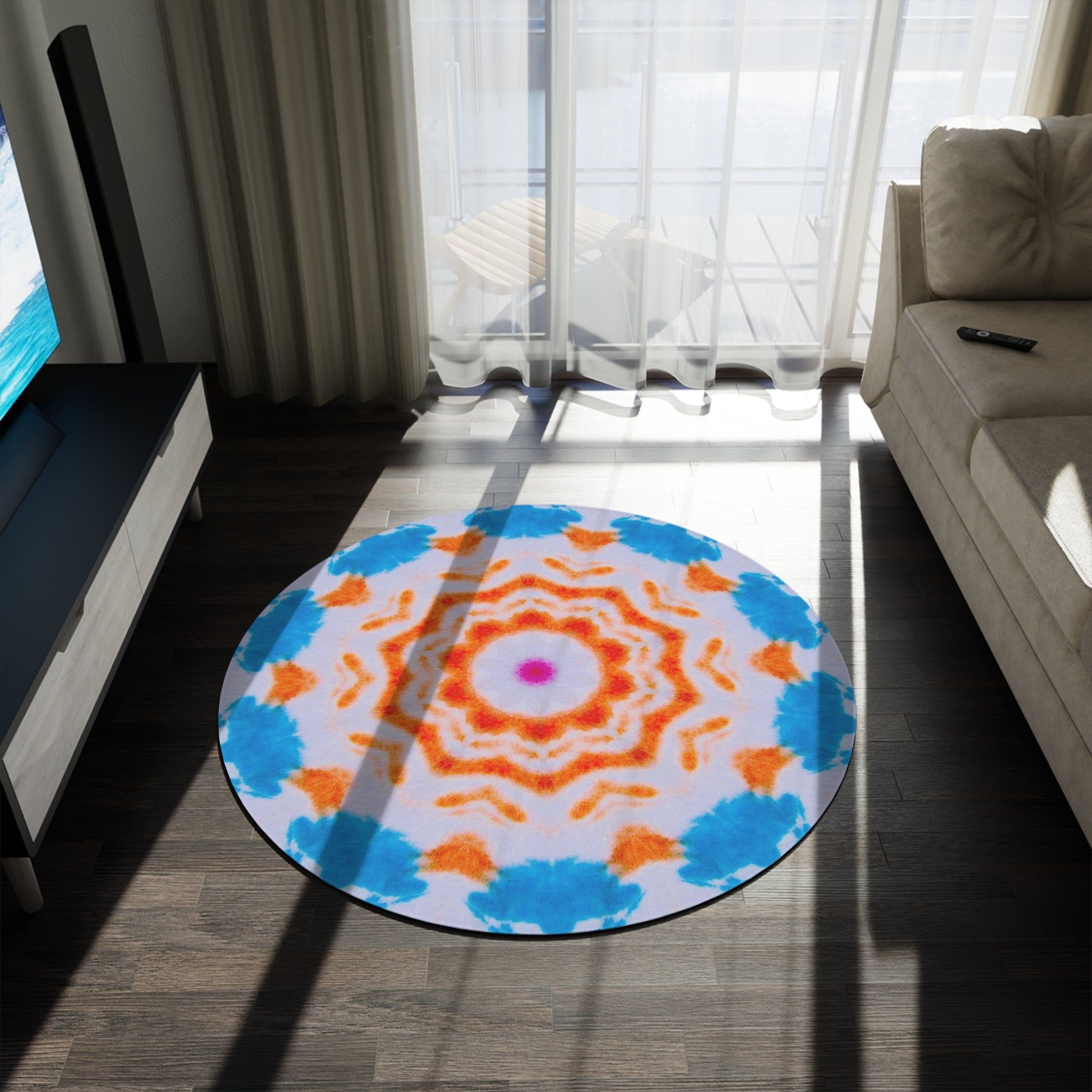 “CEILI” Cymatic Print Round Rug
