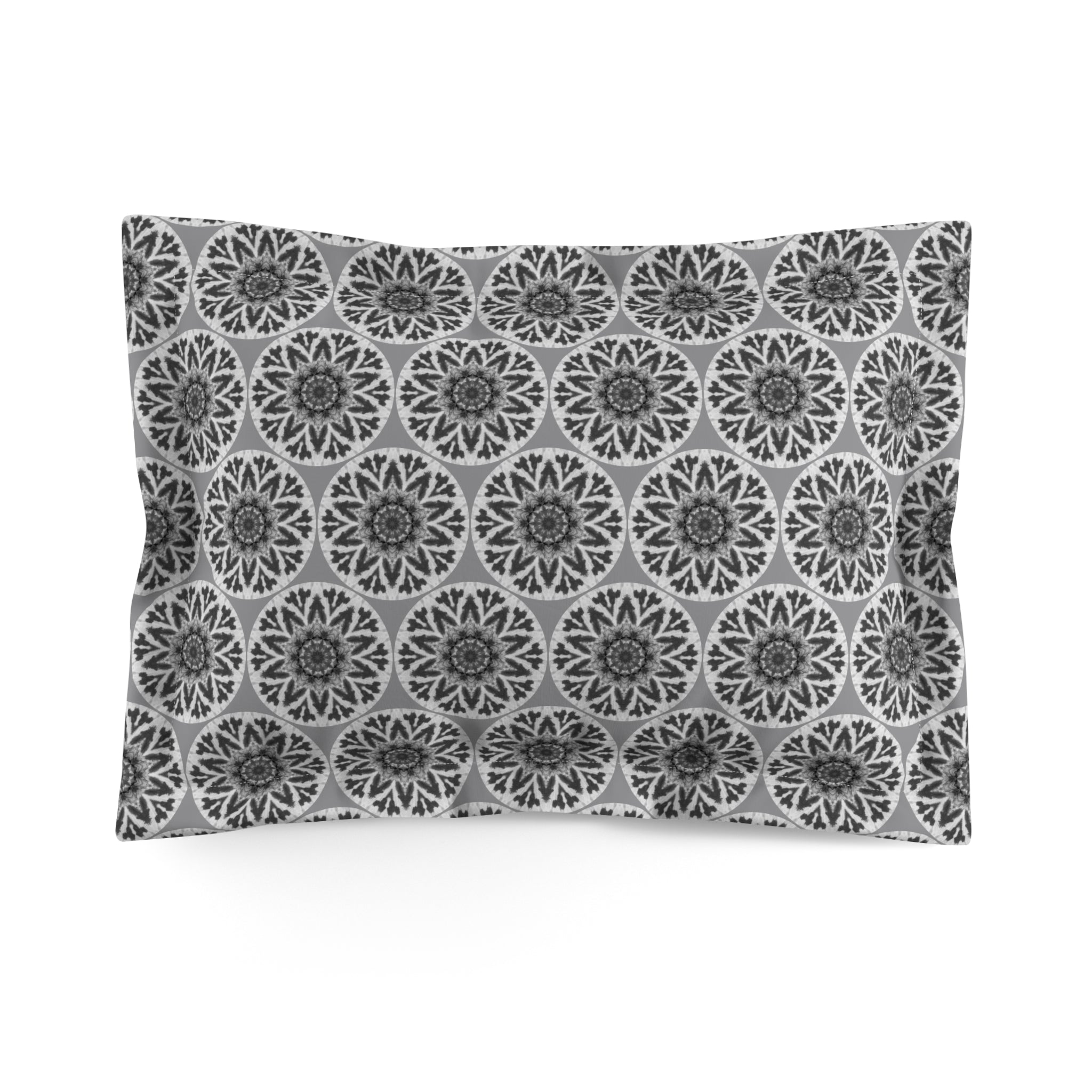 "GETA" Cymatic AOP Pillow Sham (Grey) - Cosy Bedding