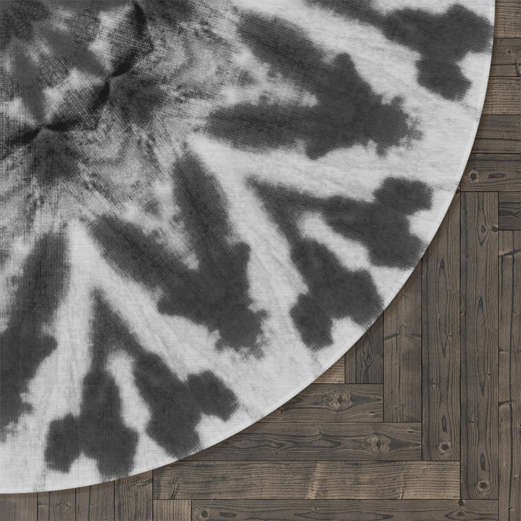 “GETA” Cymatic Round Rug (Noir)