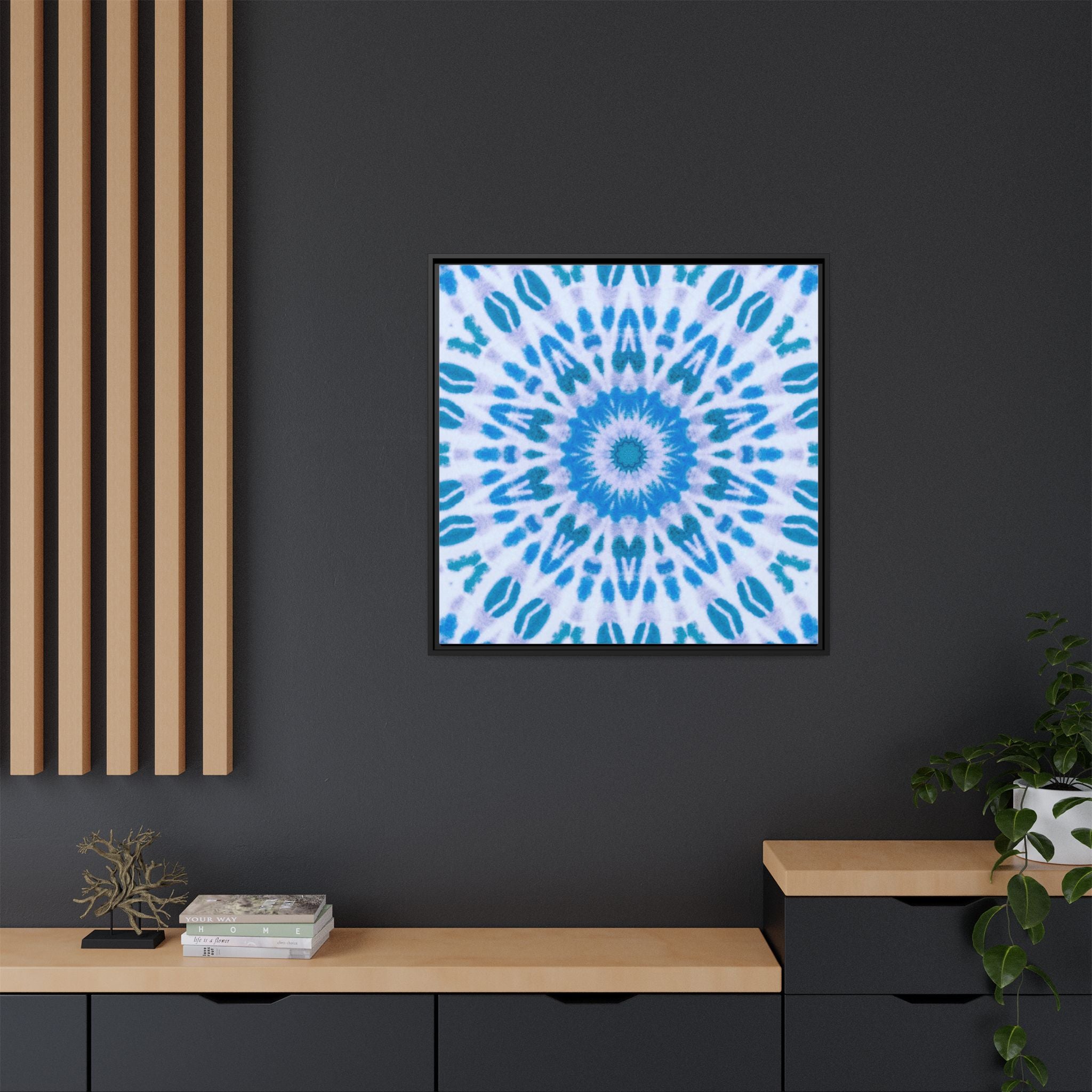 "E-VEIL I" Cymatic Framed Matte Canvas