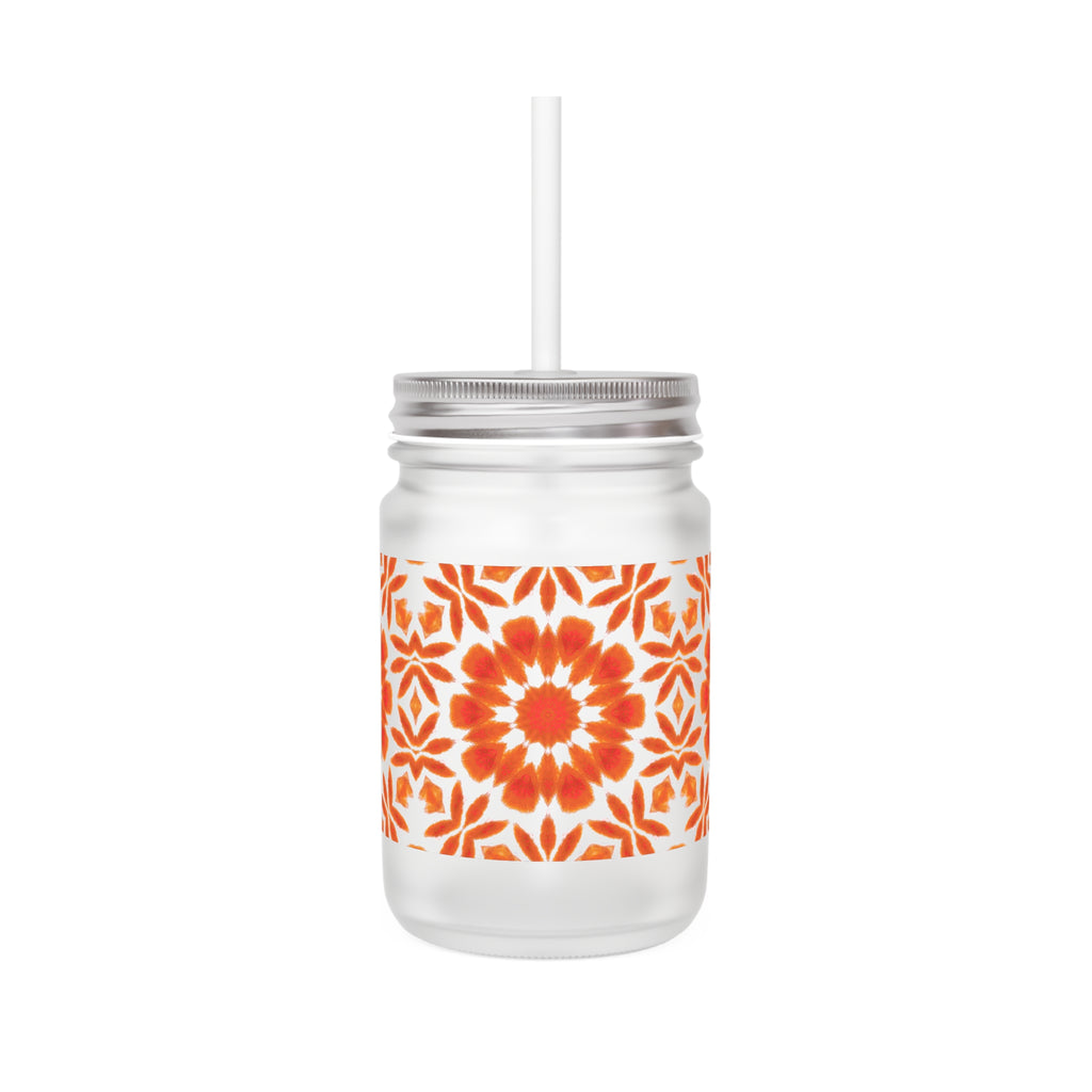 SACRAL Cymatic Mason Jar Tumbler with Straw