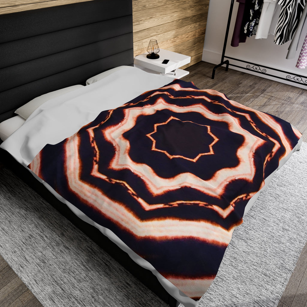 “VOiD” Cymatic Print Velveteen Blanket