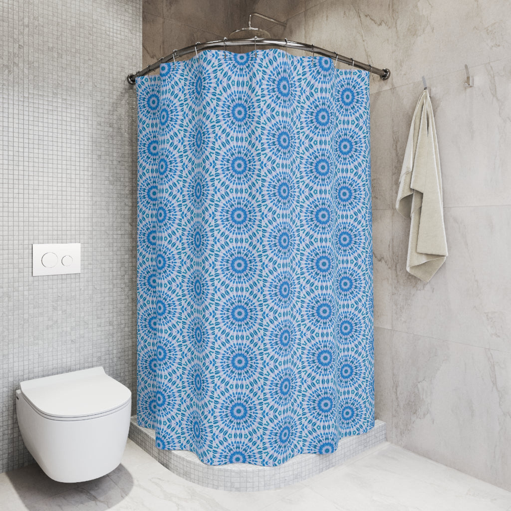 "E-VEIL I" Cymatic Print Shower Curtains