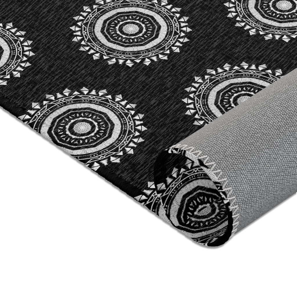 “MAYA” Cymatic Area Rug (Black) - Modern Home Decor