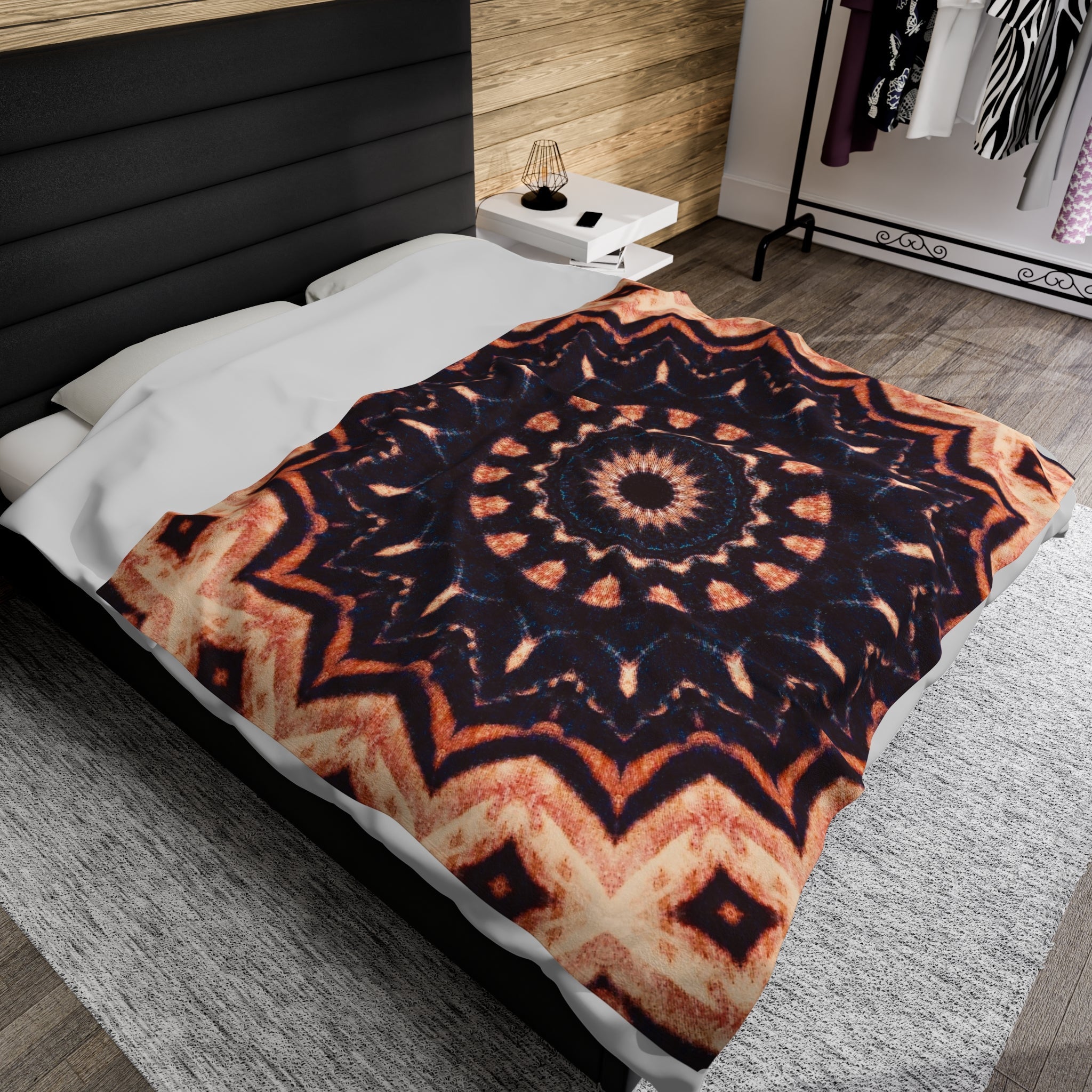 “TRIBAL” Cymatic Velveteen Plush Blanket