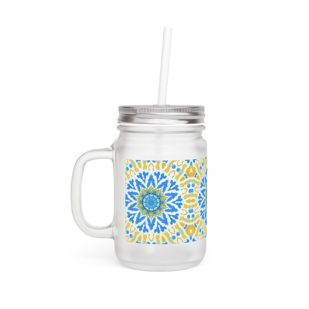 GETA Cymatic Mason Jar Tumbler with Straw