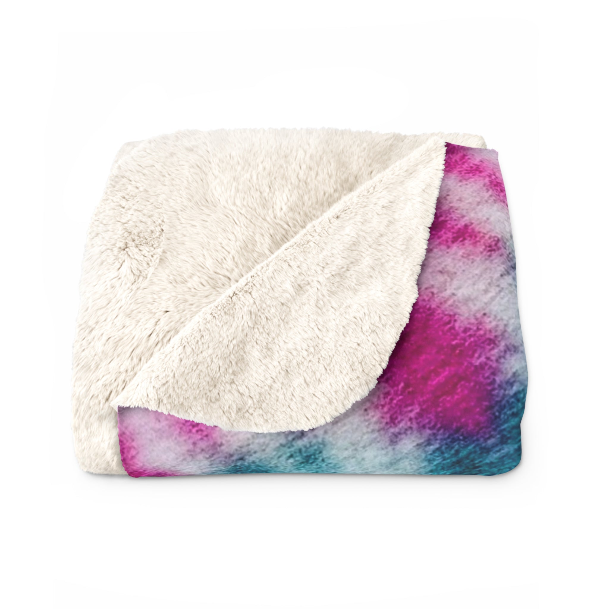 "ULTRAVIOL3T" Cymatic Sherpa Fleece Blanket