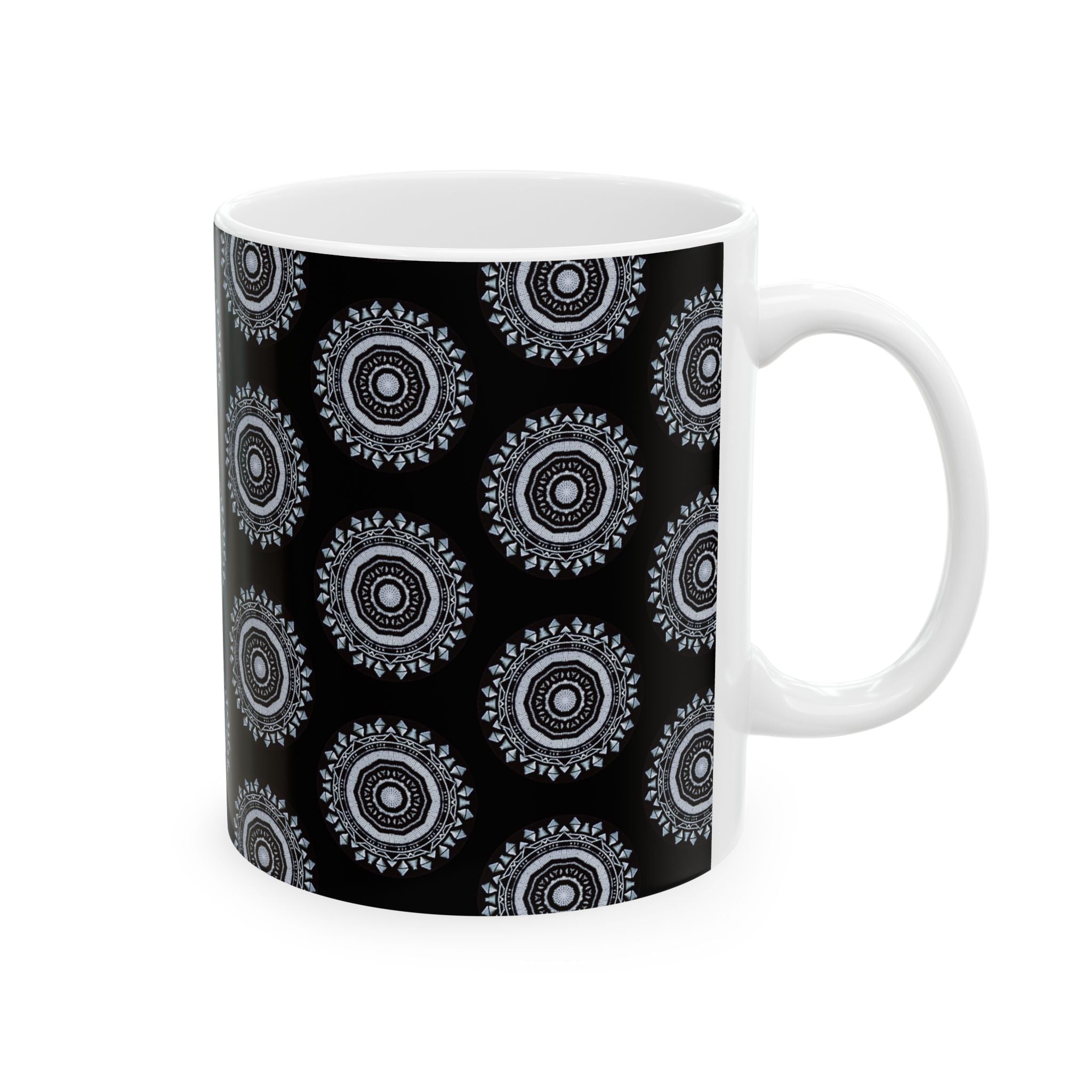 “MAYA” Cymatic AOP Ceramic Mug (Black)