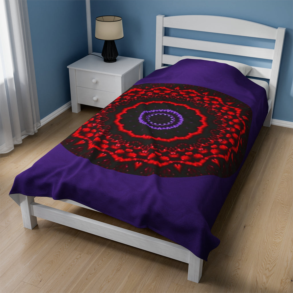“VESI-2” Cymatic Velveteen Blanket (Purple)
