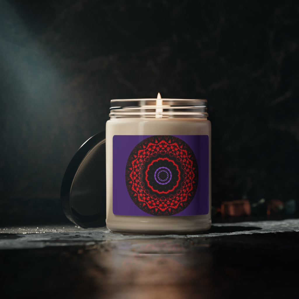 “VESI-2” Cymatic Scented Soy Candle 9oz (Purple)