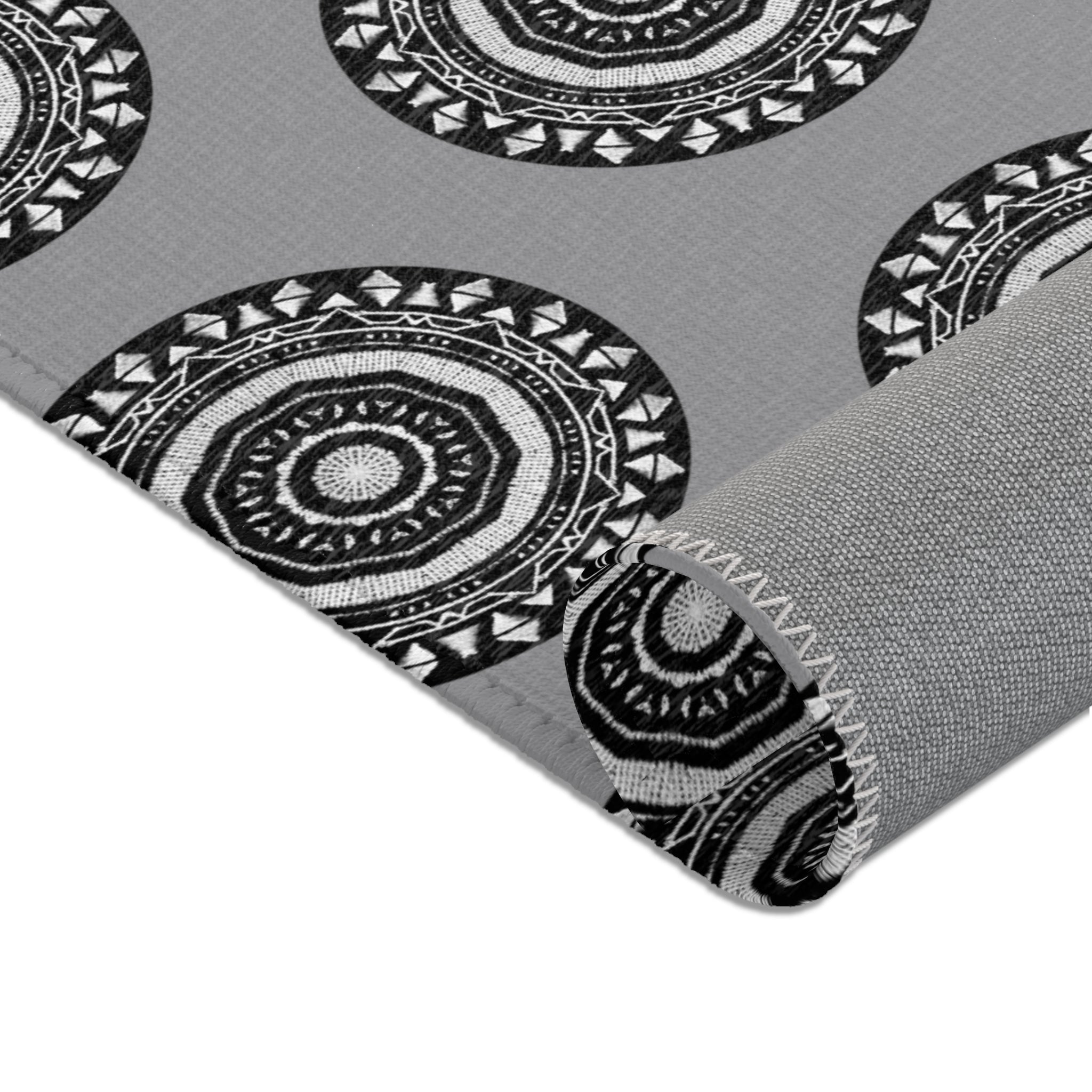 “MAYA” Cymatic Area Rug (Grey) - Modern Home Decor