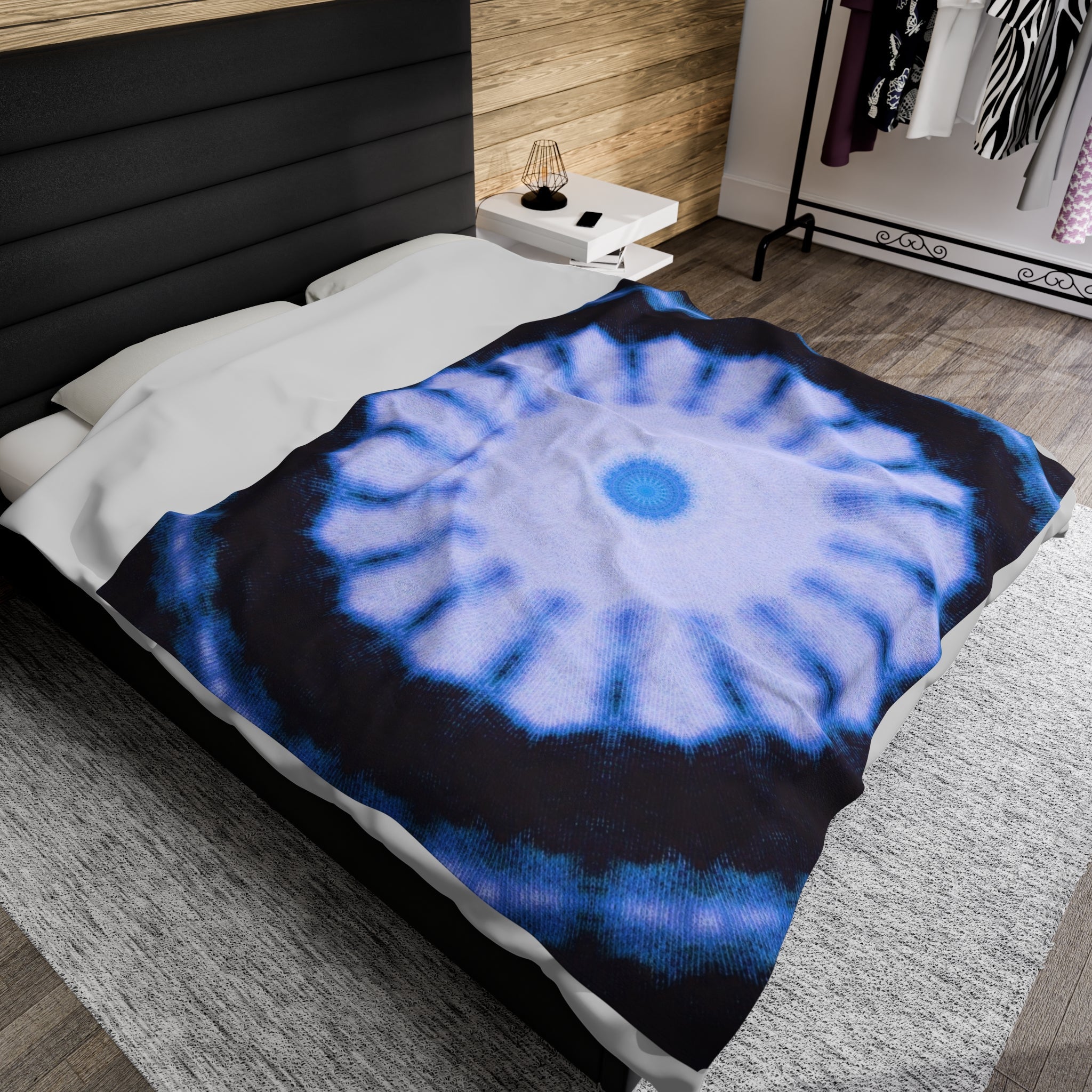 “SNWFLK-2” Cymatic Velveteen Blanket