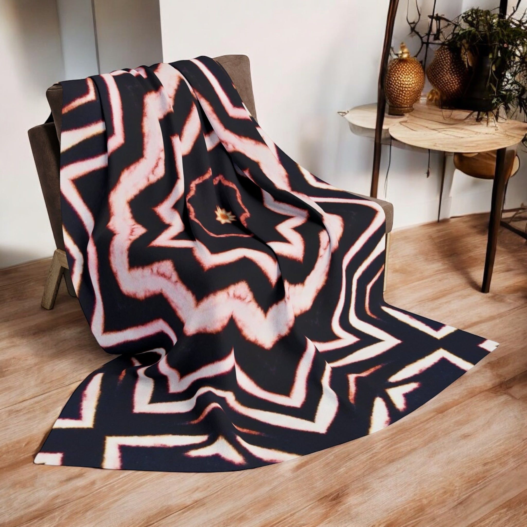 “A-BYSS” Cymatic Arctic Fleece Blanket