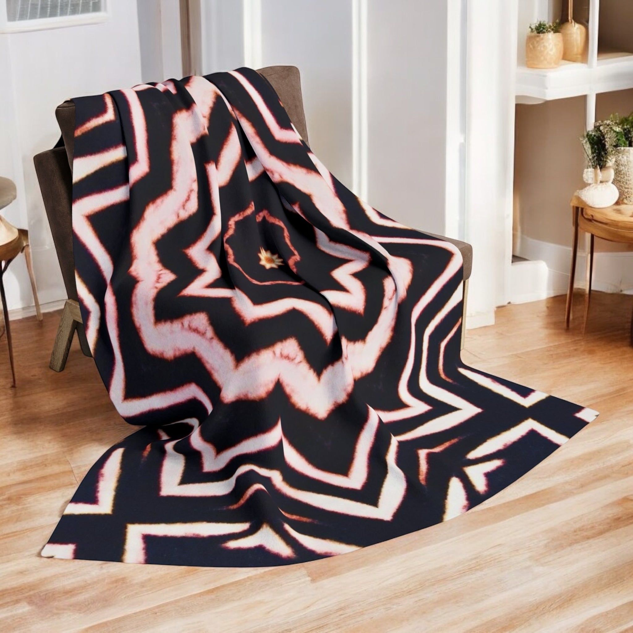 “A-BYSS” Cymatic Arctic Fleece Blanket